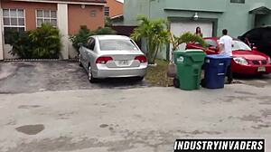 Milf Pornstar Feels Red-Hot Excitement In Her Debut Public Blowjob.