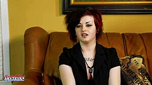 inked hottie marci dildo fucks pussy while rubbing tits