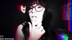 Curvy tattooed goth girlfriend enjoys cum-filled adventures