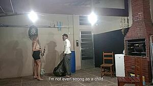 Dirty Beggar Feels Lucky Asking For Recyclables At Lady's House