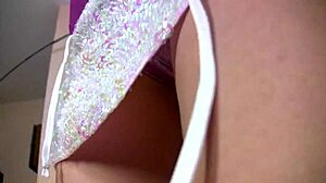 A petite skinny Latina couple enjoys a rough afternoon quickie leading to orgasm.