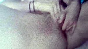 horny teen on cam chat, showing off and getting off