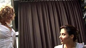 Italian milfs and teen 18+s lick each others pussy and play with sex toys