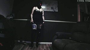 my little bitch needs whipping for touching her tits without permission, watch her suck and gag on my big dick