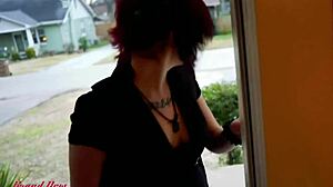 inked hottie marci dildo fucks pussy while rubbing tits