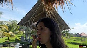 Public Cumwalk In Cafe Eating Pasta Carbonara With Sperm On Face