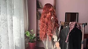in the quiet library, a bookish college girl studies late, surrounded by stacks of books and soft lighting.