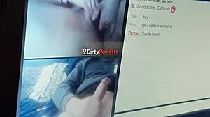 horny teen on cam chat, showing off and getting off