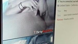 horny teen on cam chat, showing off and getting off