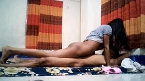 Hanif PK and Popy, amateur teen couple, have great sex with big cock fucking tight pussy hard!