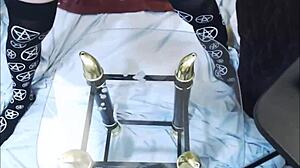 Sexy emo tranny licks her own cum after solo! 😜