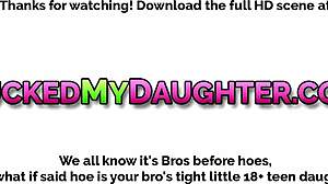 teen in glasses layla london has hot fuck with neighbor