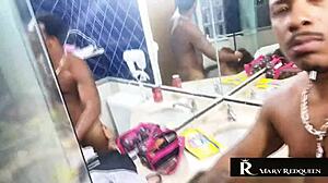 i caught the black guy in the bath and he came inside me