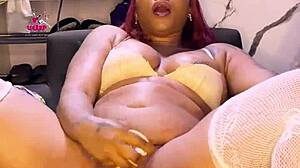 Mareme Edet masturbates her creamy pussy