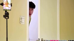 Catching my asian stepcousin in a dirty act