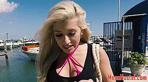 Busty teen roughfucked after deepthroating in bondage