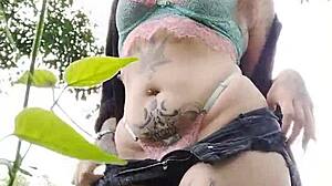 Curvy Brazilian Novinha Enjoys Showing Herself To Guys In The Woods