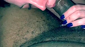 white girl slurps her favorite big black cock