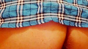 from viewer's point, anal tranny action