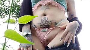 Curvy Brazilian Novinha Enjoys Showing Herself To Guys In The Woods