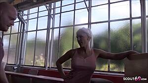 German mother blanche secretly cheats with young guy