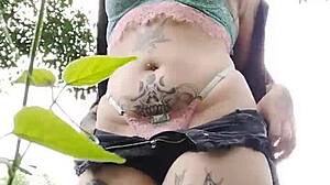 Curvy Brazilian Novinha Enjoys Showing Herself To Guys In The Woods