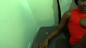 Horny bitch eats cum