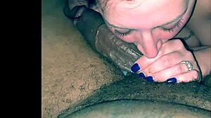 white girl slurps her favorite big black cock