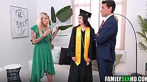 Step Mom Watches Step Dad Fuck Step Daughter in Cuckold Scenario