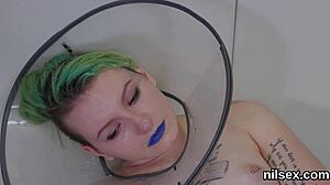 slutty cutie endures painful anal therapy in the loony bin