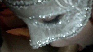 masked amateur explores deep oral technique