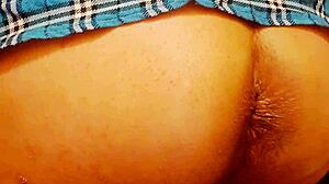 from viewer's point, anal tranny action