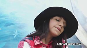 Bubble butt colombian teen enjoys hardcore action