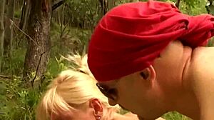 she moaned for two cocks to fuck her pussy outdoors