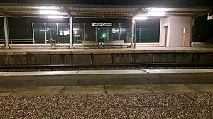 Stranger fucks her publicly at train station