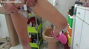 I'm shaving my pussy and that hairy little ass of mine.