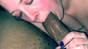 white girl slurps her favorite big black cock