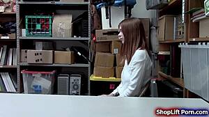 20yo shoplifter gets fucked by store officer 😈