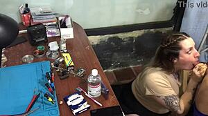 No Money To Pay Technician, So I Sucked His Dick