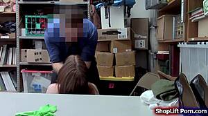 20yo shoplifter gets fucked by store officer 😈