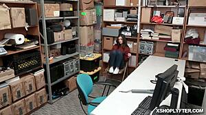 Tattoed teen 18+ receive a doggystyle fuck ramming her pussy from behind