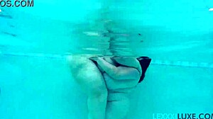 Busty Bbw Lexxxi Luxe And Friend Enjoy Underwater Pool Play