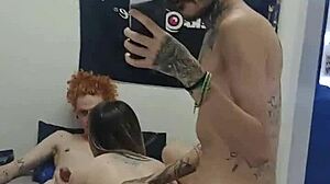 caught young girl in hairy threesome 😈