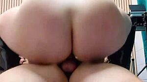 Ginger Pawg Stuffs Mouth With Cock And Balls Squat Challenge