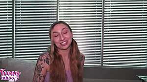 Nina Nova Uses Her Nice Ass And Tits To Get Her Project Completed