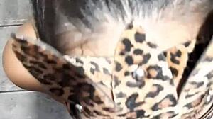 Slut takes cum and piss in her mouth! Can't believe how much she loves it.