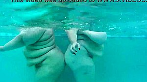 Busty Bbw Lexxxi Luxe And Friend Enjoy Underwater Pool Play