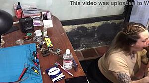 No Money To Pay Technician, So I Sucked His Dick