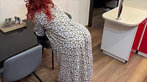 Mature Stepmom's Big Ass Substitutes For His Cock In Anal