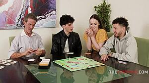 family game night turns into intense free use fucking
